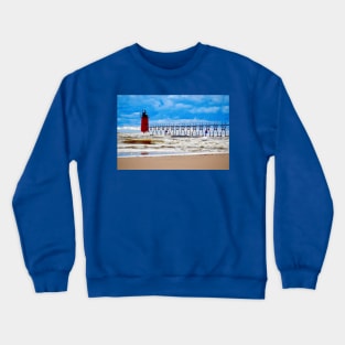 "Turbulent" - South Haven Lighthouse Crewneck Sweatshirt